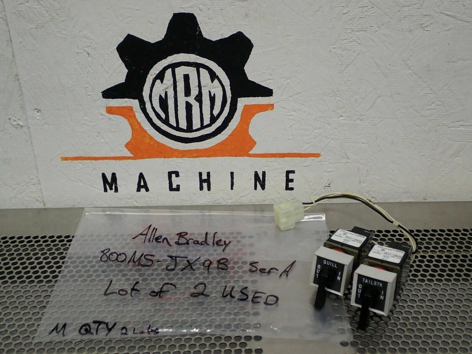 Allen Bradley 800MS-JX9B Ser A Selector Switches Used With Warranty (Lot of 2)