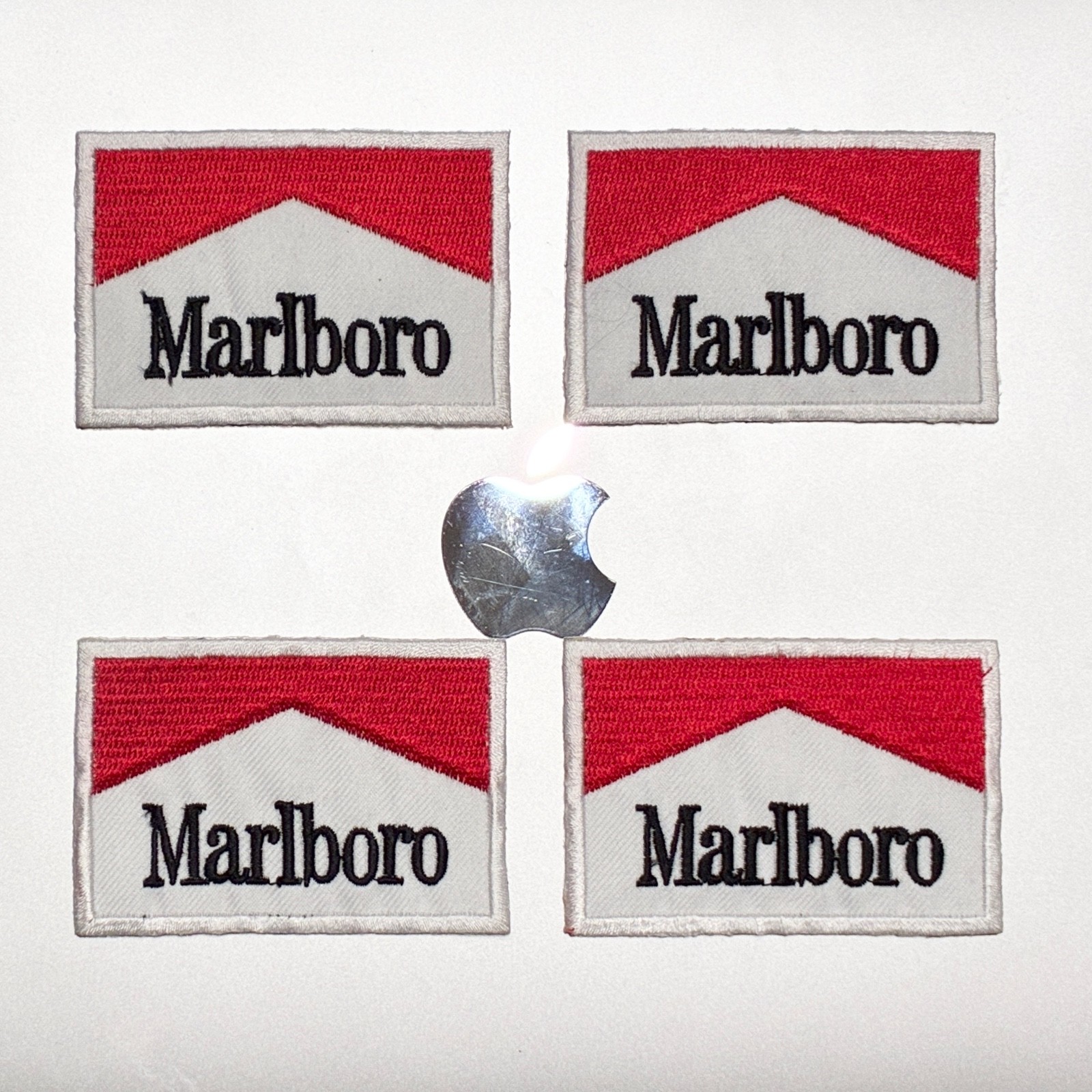 Marlboro 3" Cigarettes Racing Team Retro Style Embroidered Iron-On Patch