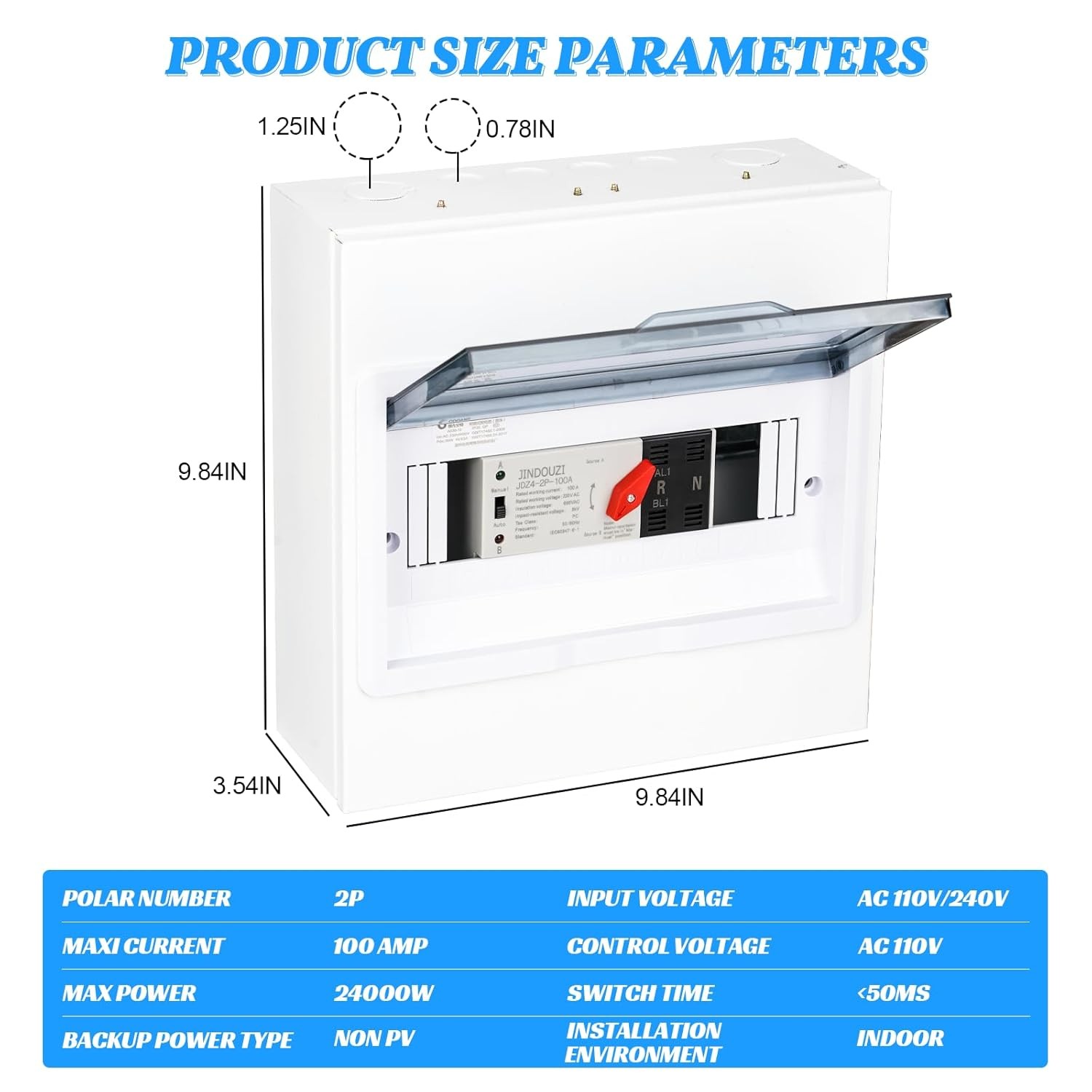 100A Automatic Transfer Switch,220V Generator Transfer Switch,Millisecond Level