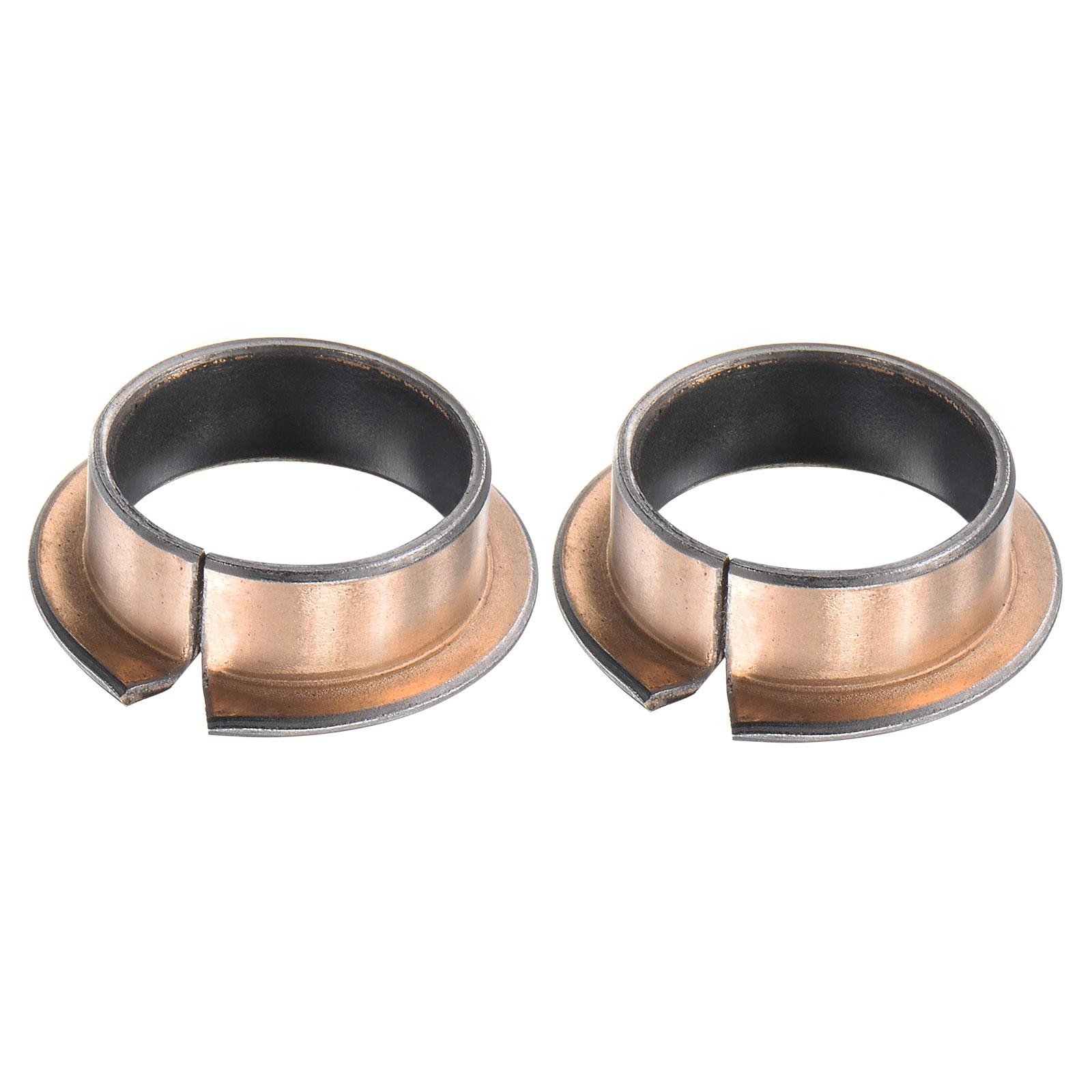 Flanged Sleeve (Plain) Bearings 20x23x10mm Wrapped Oilless Bushings 2pcs