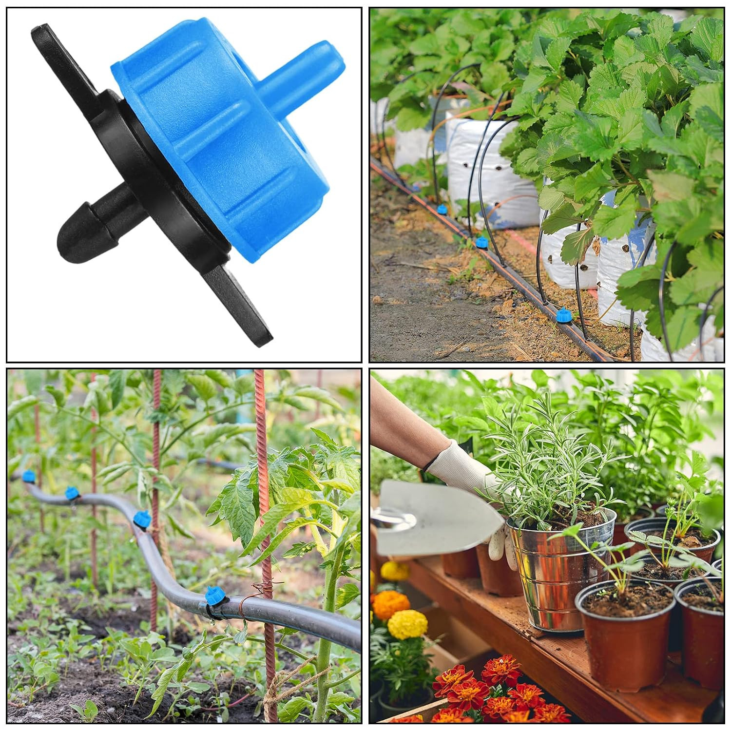 Didaey 100 Pcs Drip Irrigation Emitters, Pressure Compensating Absinthe