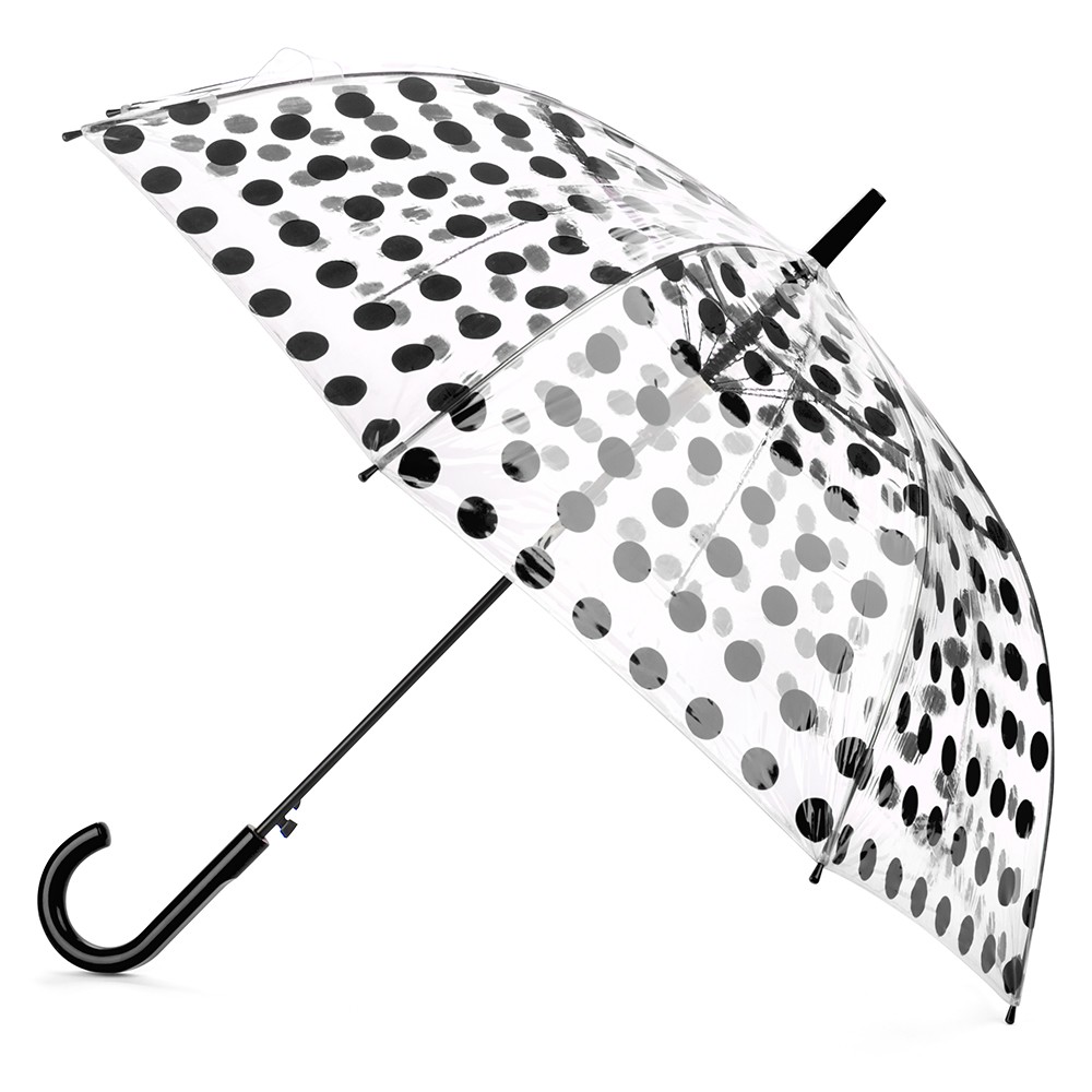 Clifton Polka Dot Automatic Umbrella Black