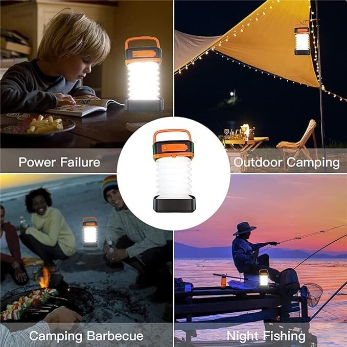 Solar Rechargeable LED Flashlight Power Camping Tent Light Torch Lantern Lamp US