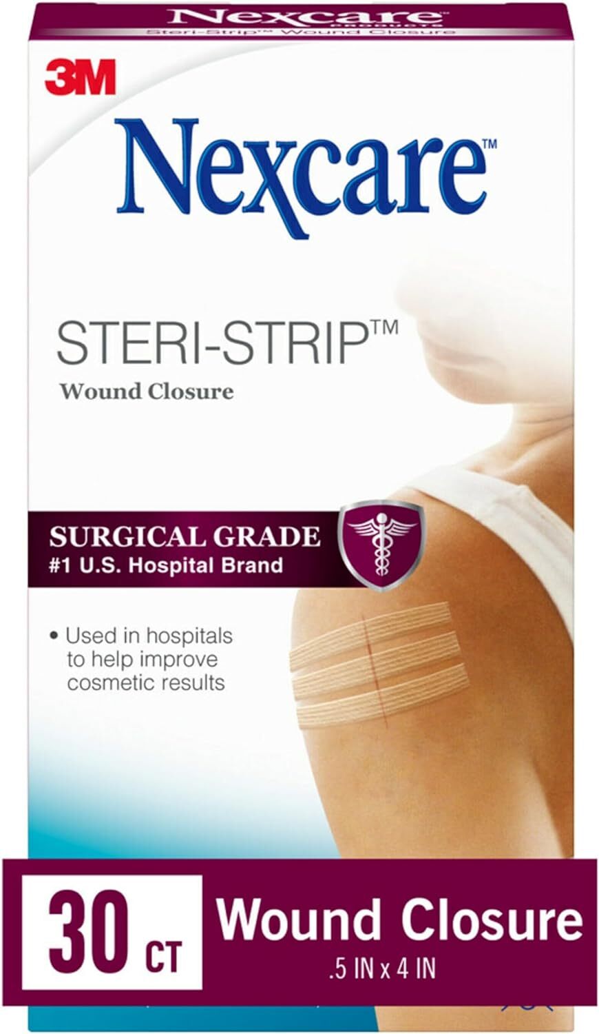 Nexcare Steri-Strip Wound Closure, Breathable Strips Hold Small 30 Count