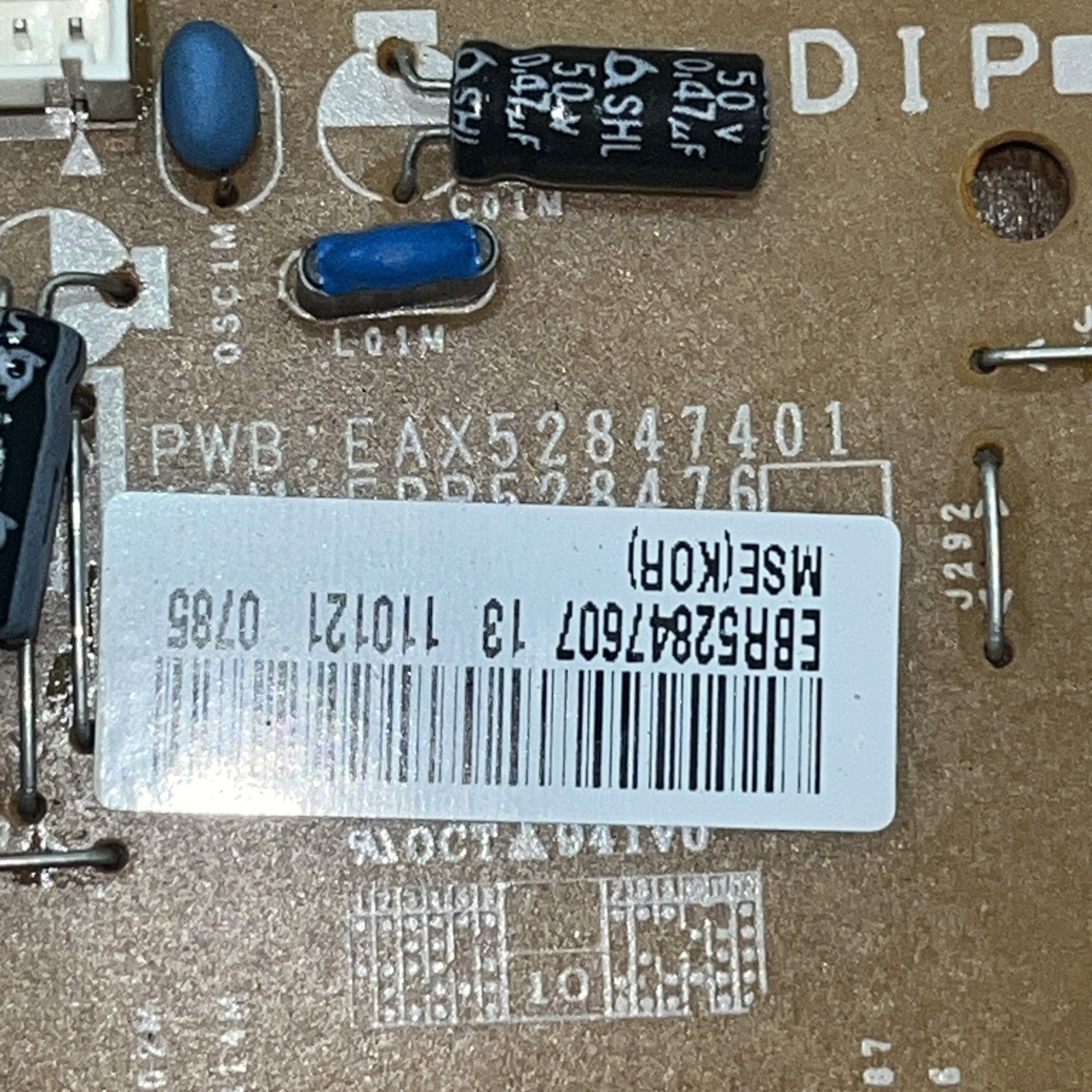 LG EBR52847607 Air Conditioner Main PCB Assembly EAX52847401 EBR528476