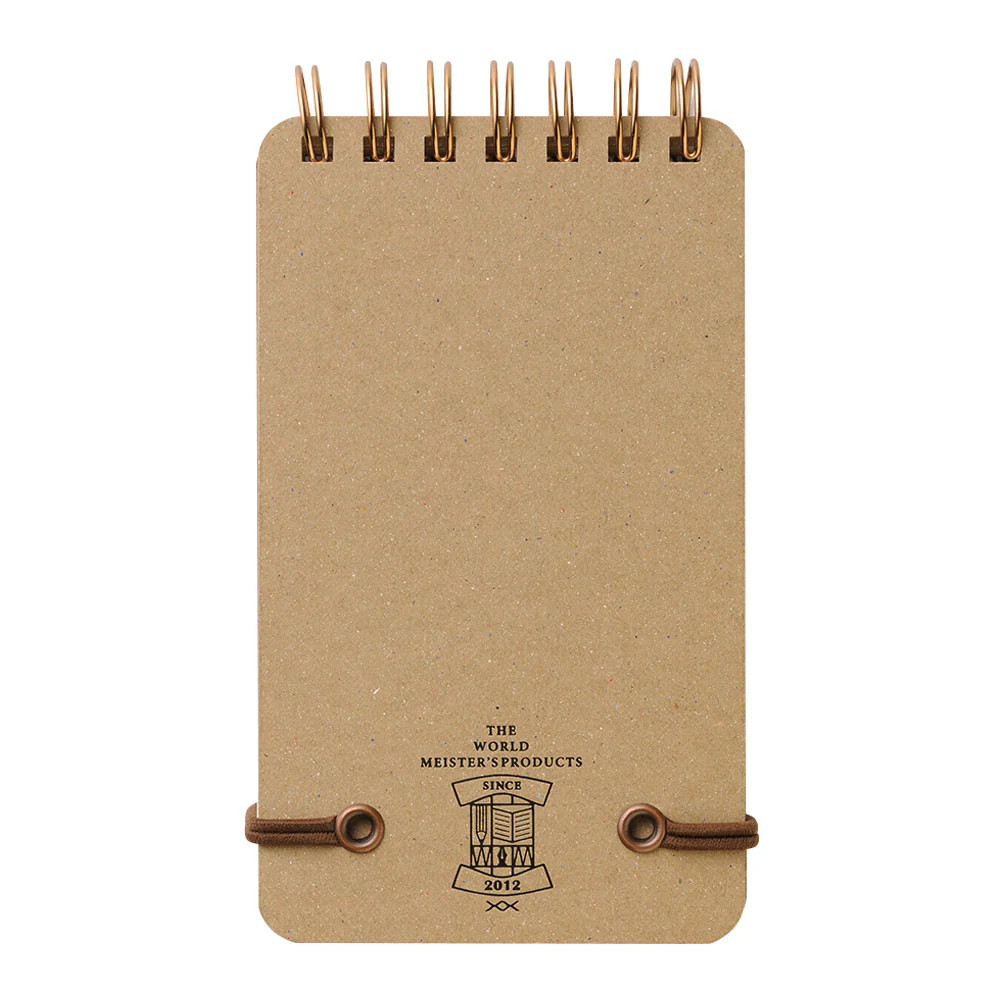 MD Grain Memo Pad Dark Brown - Pocket Size