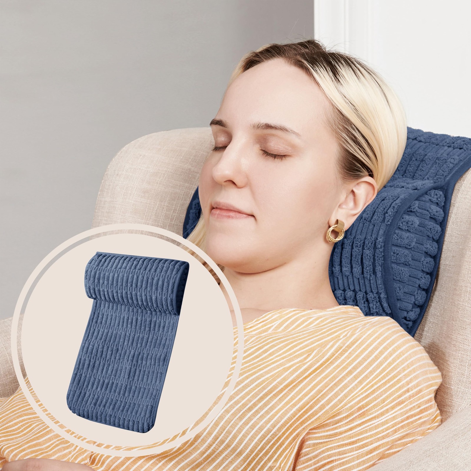 WdFour Headrest, Neckroll Pillow, Support Cushions for Neck, Back or Foot for...