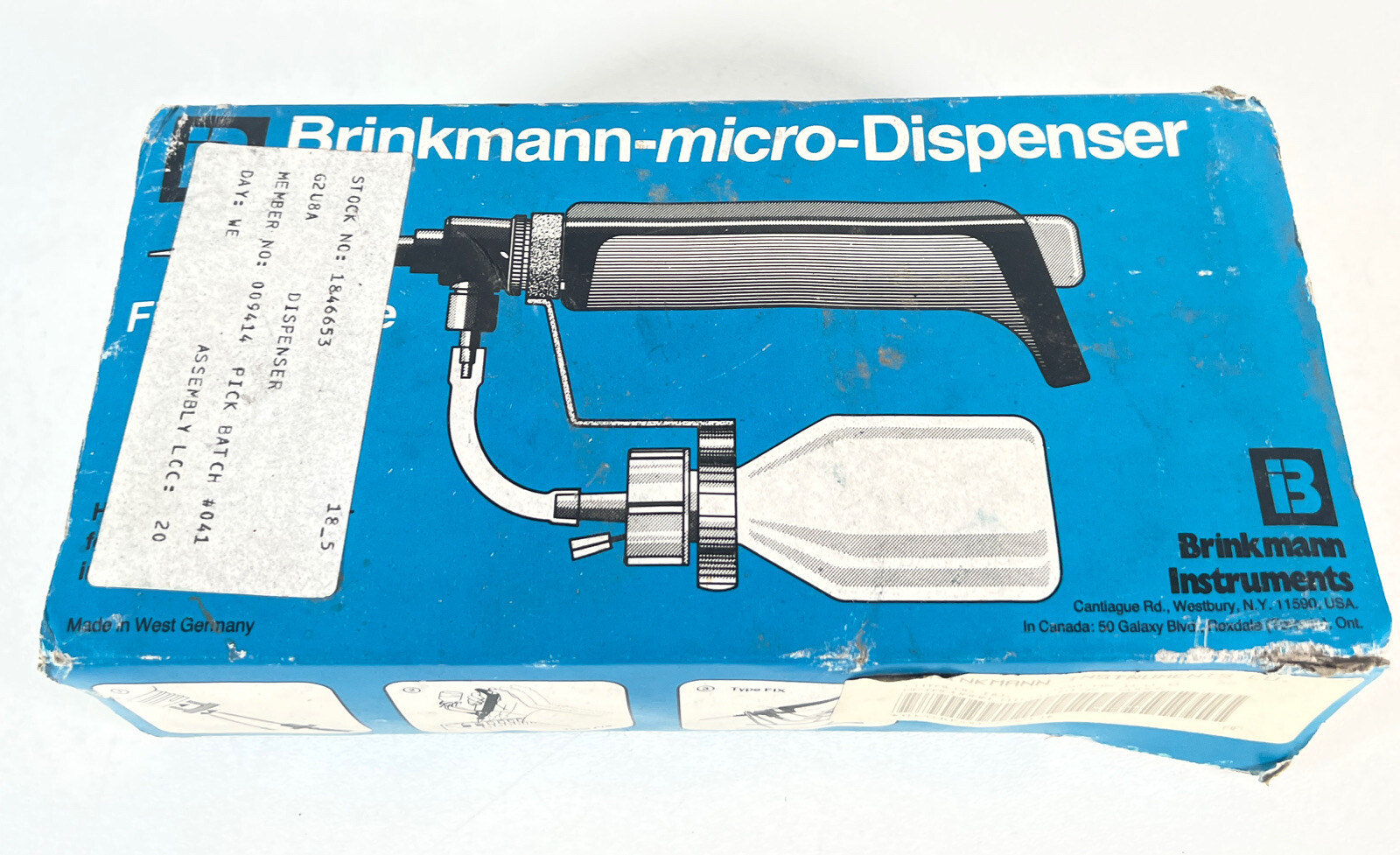 Brinkmann Micro Dispenser Hand Held Dispenser Digital Readout Cat P4989-12