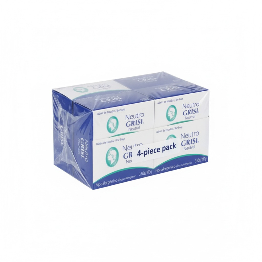 Neutro Grisi Neutral Soap - 3.5oz, 4 piece pack.