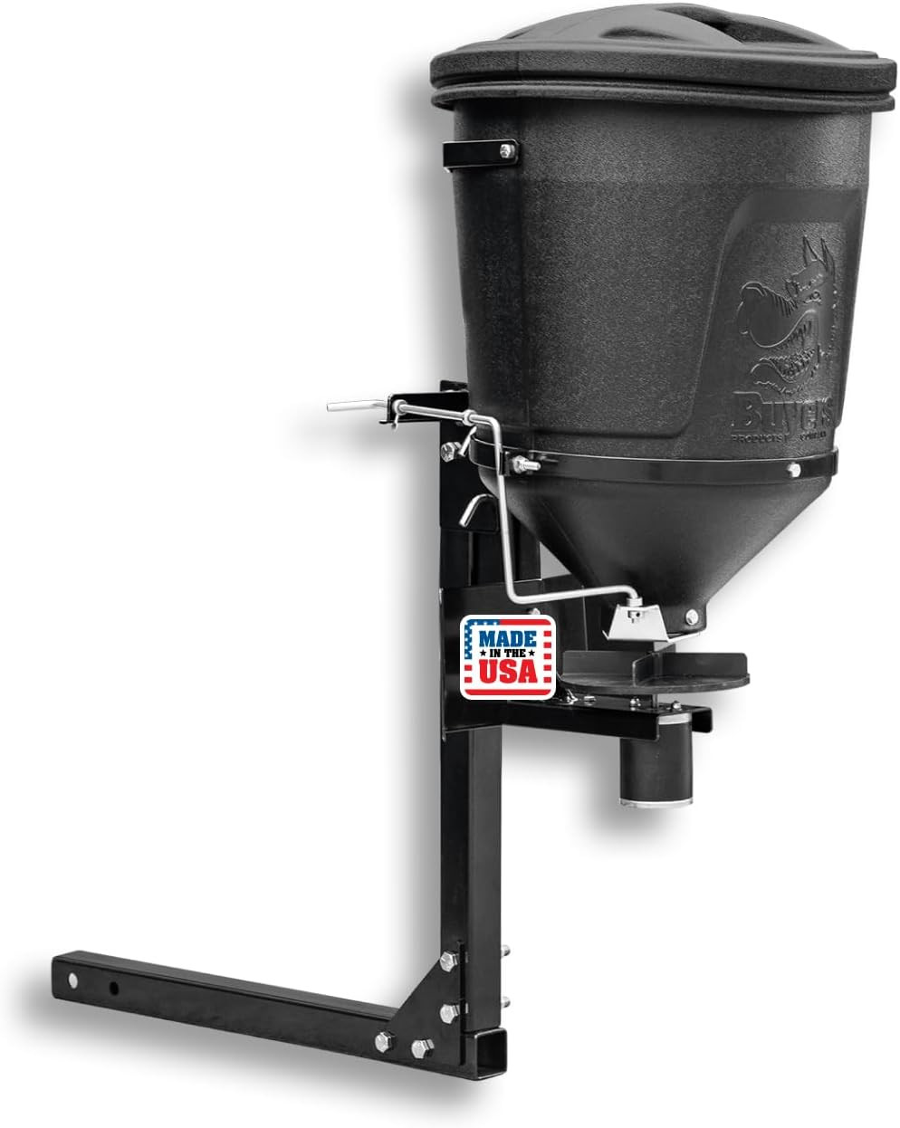 Buyers Products UTVS16 UTV/ ATV Broadcast Spreader, 150 Lb Capacity, Receiver Hi