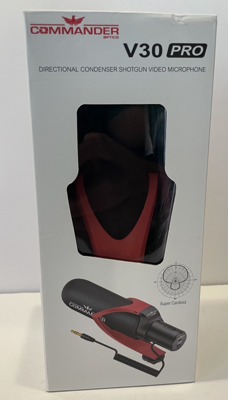 Comica CVM-V30 PRO Camera Microphone Electric Super-Cardioid Directional Red