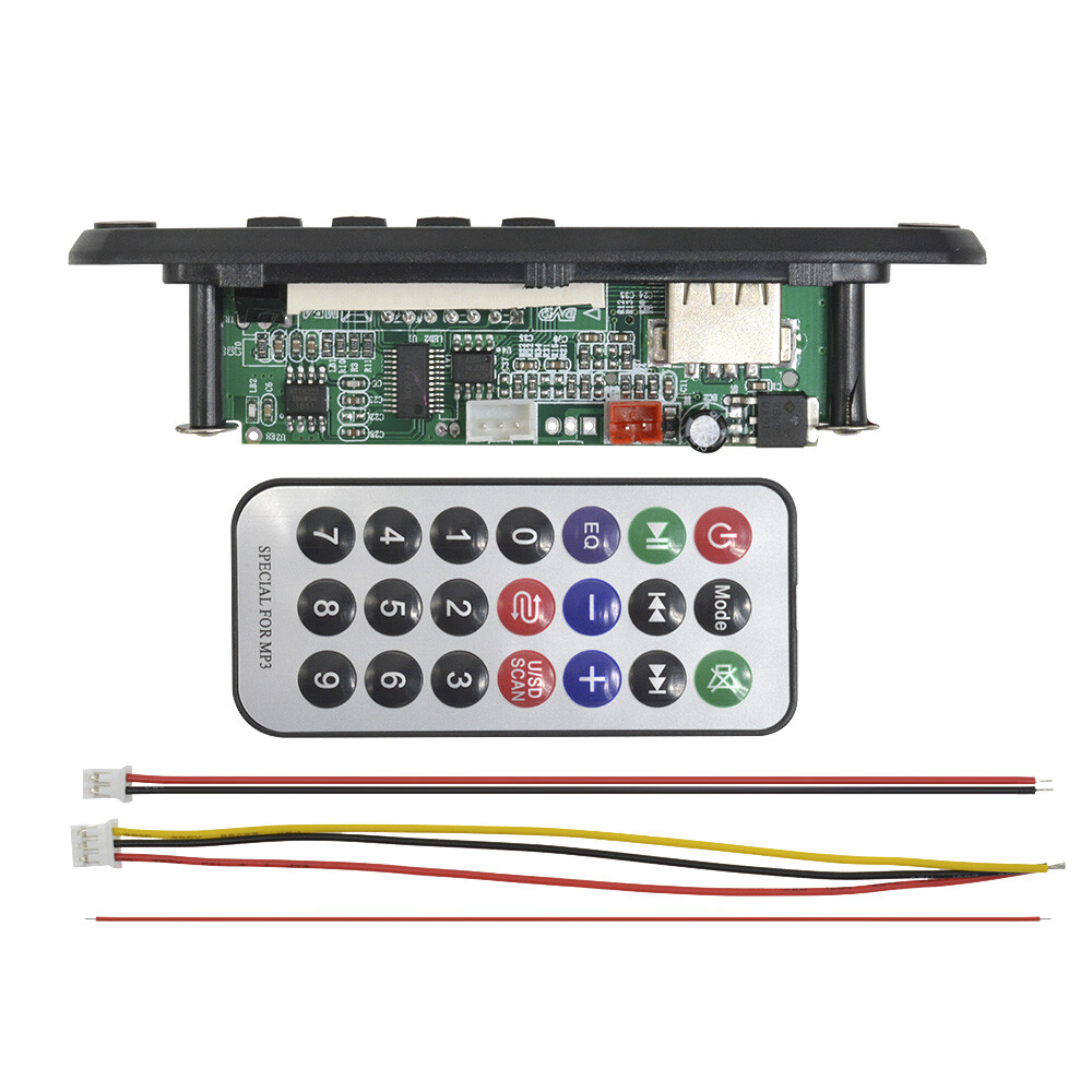 DC 5/12V AUX Car MP3 WMA Decoder Board USB TF Remote SD FM Radio