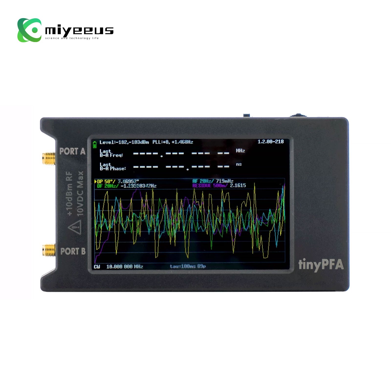 TinyPFA Portable Phase Frequency Analyzer 1MHz-290MHz with 4-inch Touch Screen