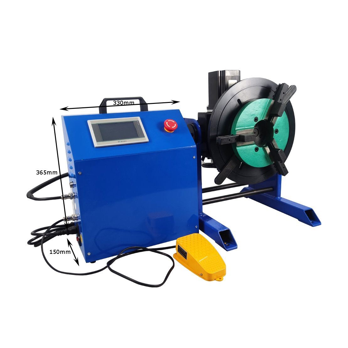 50KG Welding Positioner Turntable Welding Bench PLC Controller+ 200MM Chuck