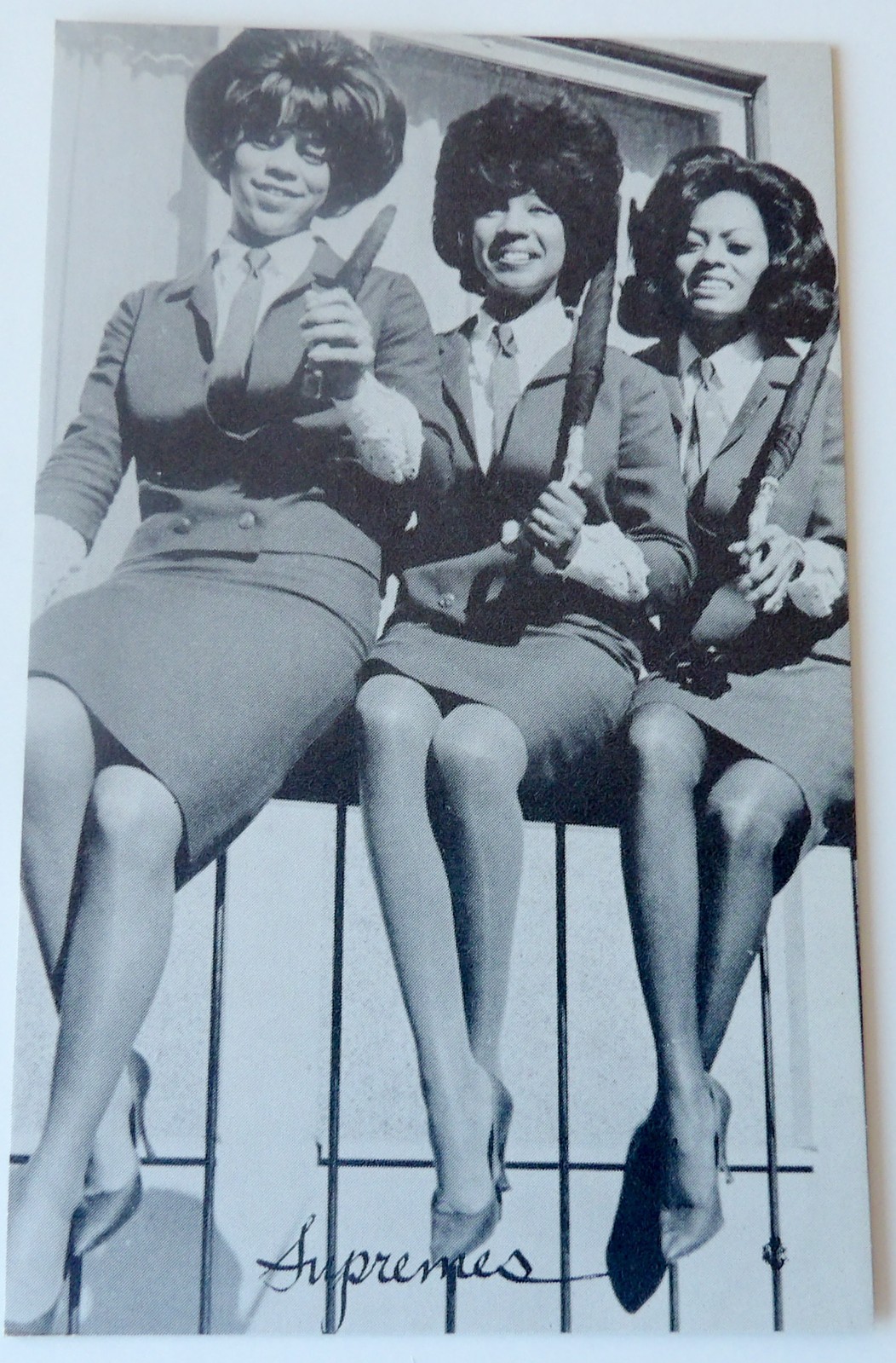 The Supremes Arcade Card  Billboard Vintage 1960's Era - Great Shape!