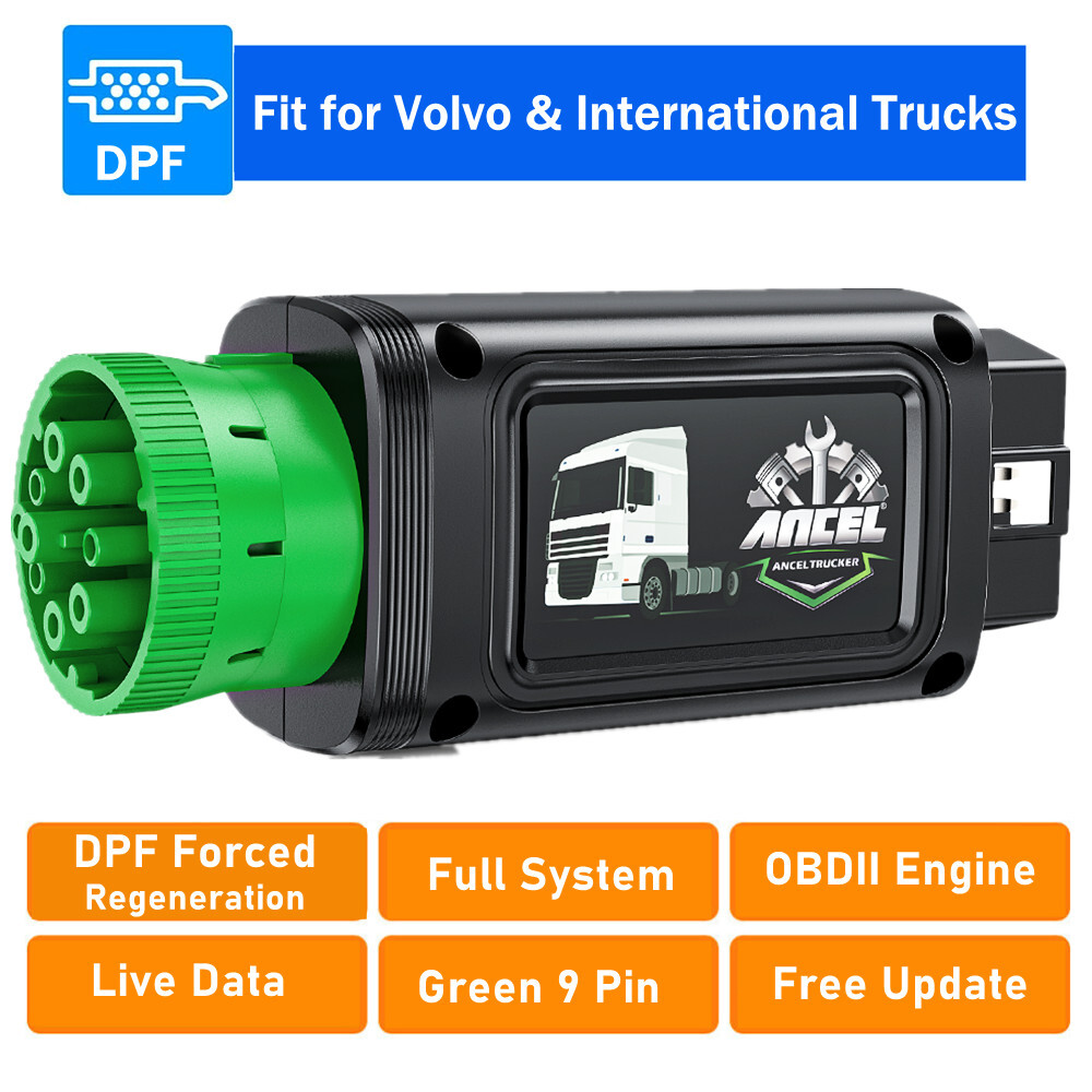 ANCEL HD120 DPF Regen Heavy Duty Truck Diagnostic Scanner Bluetooth All System