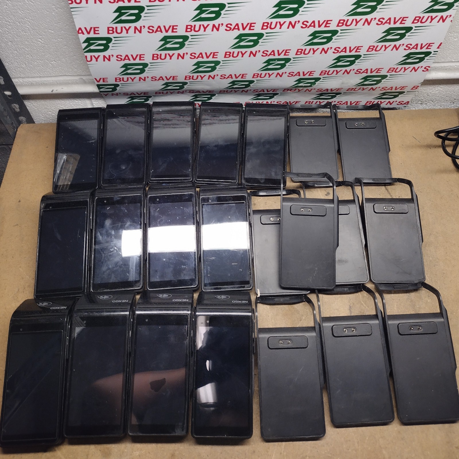 Lot of 13 - NEXGO N5  POS Credit Card Terminal Contactless w/Docks, NoCbls PARTS