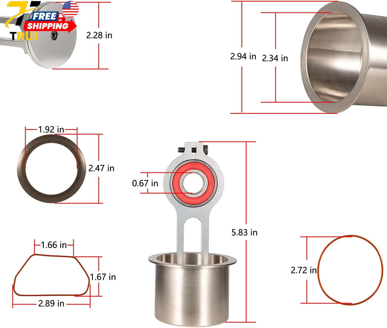 Compressor Piston Kit Connecting Rod Replacement Kit w/Piston Bearing for Sears