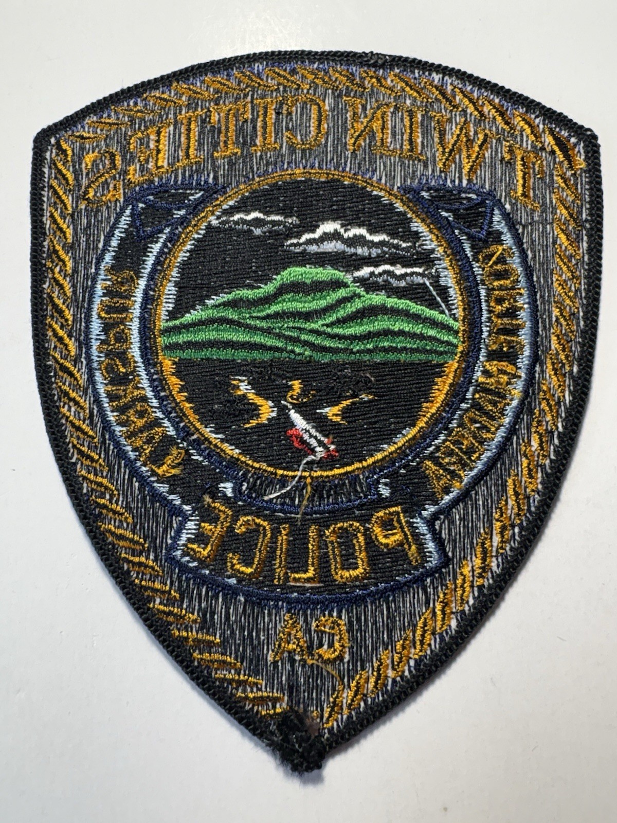 Twin Cities California Police Patch ~ “CA” on Bottom