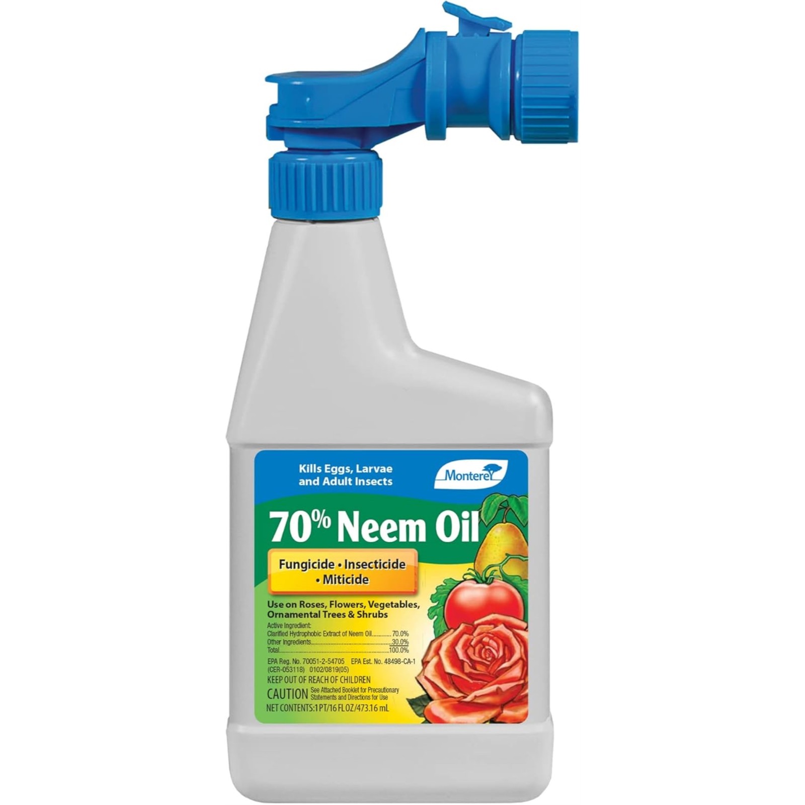 Monterey Lawn & Garden (#MLGNLG6145) RTU Insecticide 70% Neem Oil Spray Omri Pt
