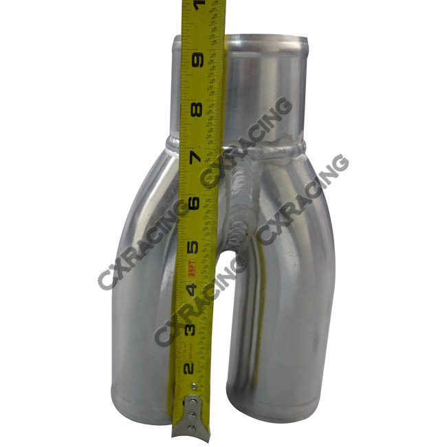 Alum Y Merge Pipe Tube Dual 2.5" Merge to Single 3" For Air Intake IC Piping