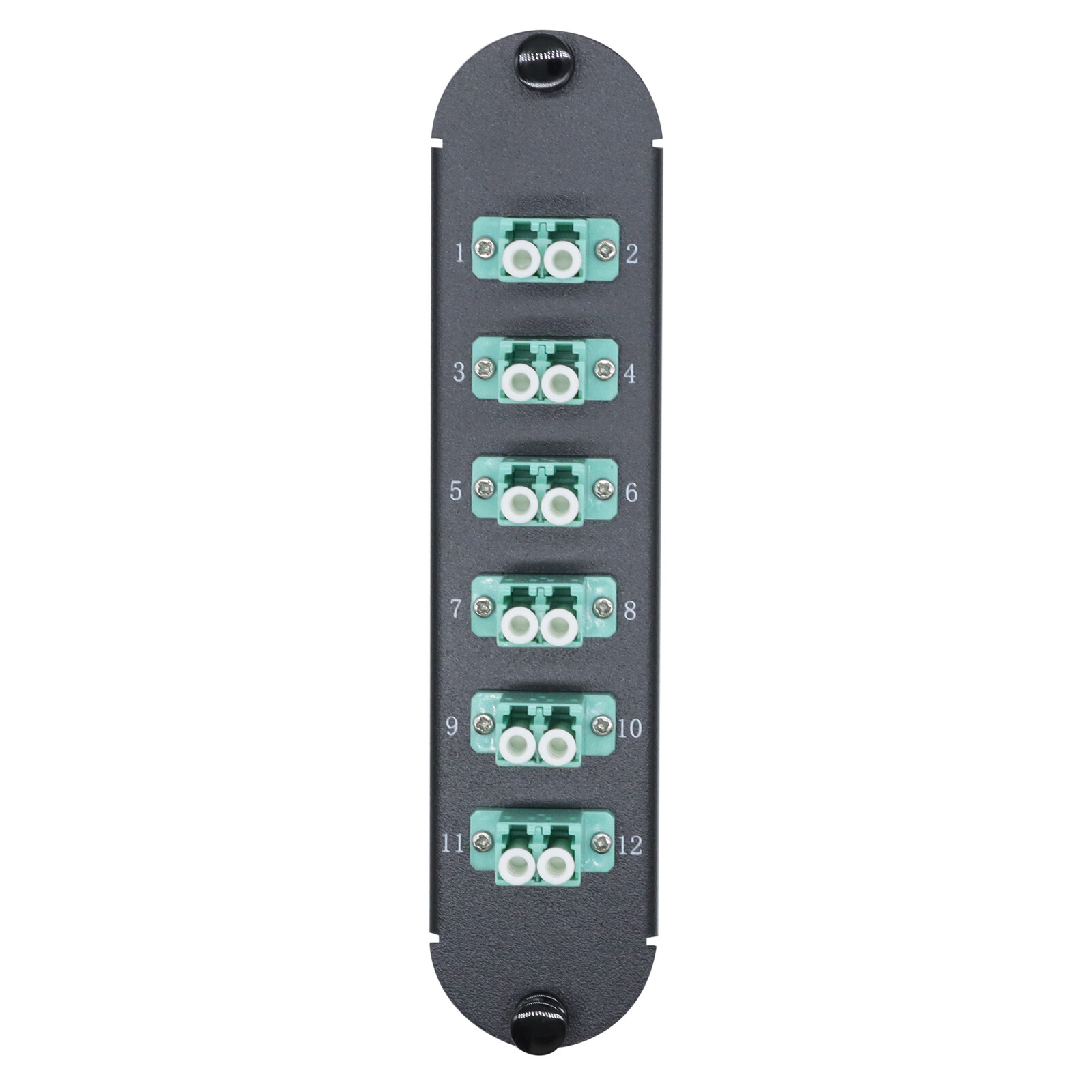 10Pcs Fiber Optic Adapter Panel 6 LC Duplex Aqua OM3 OM4 For CORNING CCH-CP12-E4