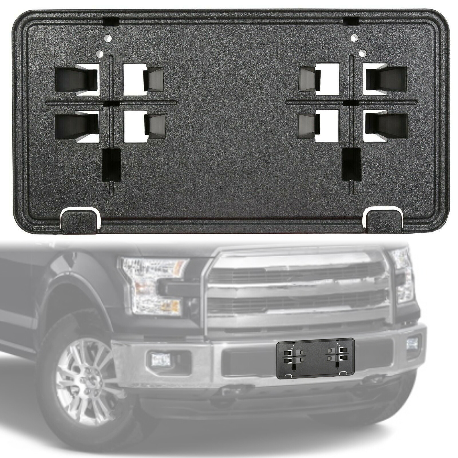 For 15 16 17 Ford F-150 2.7-3.5L Front Bumper License Plate Bracket Mount Holder