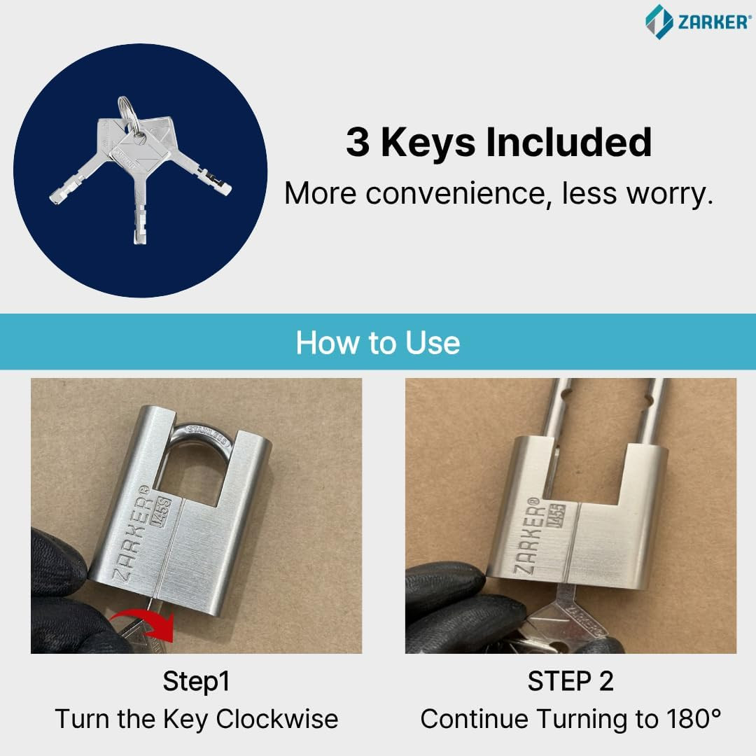 Heavy Duty Keyed Alike Padlocks, 12-Pack, Waterproof, Rustproof, 36 Keys