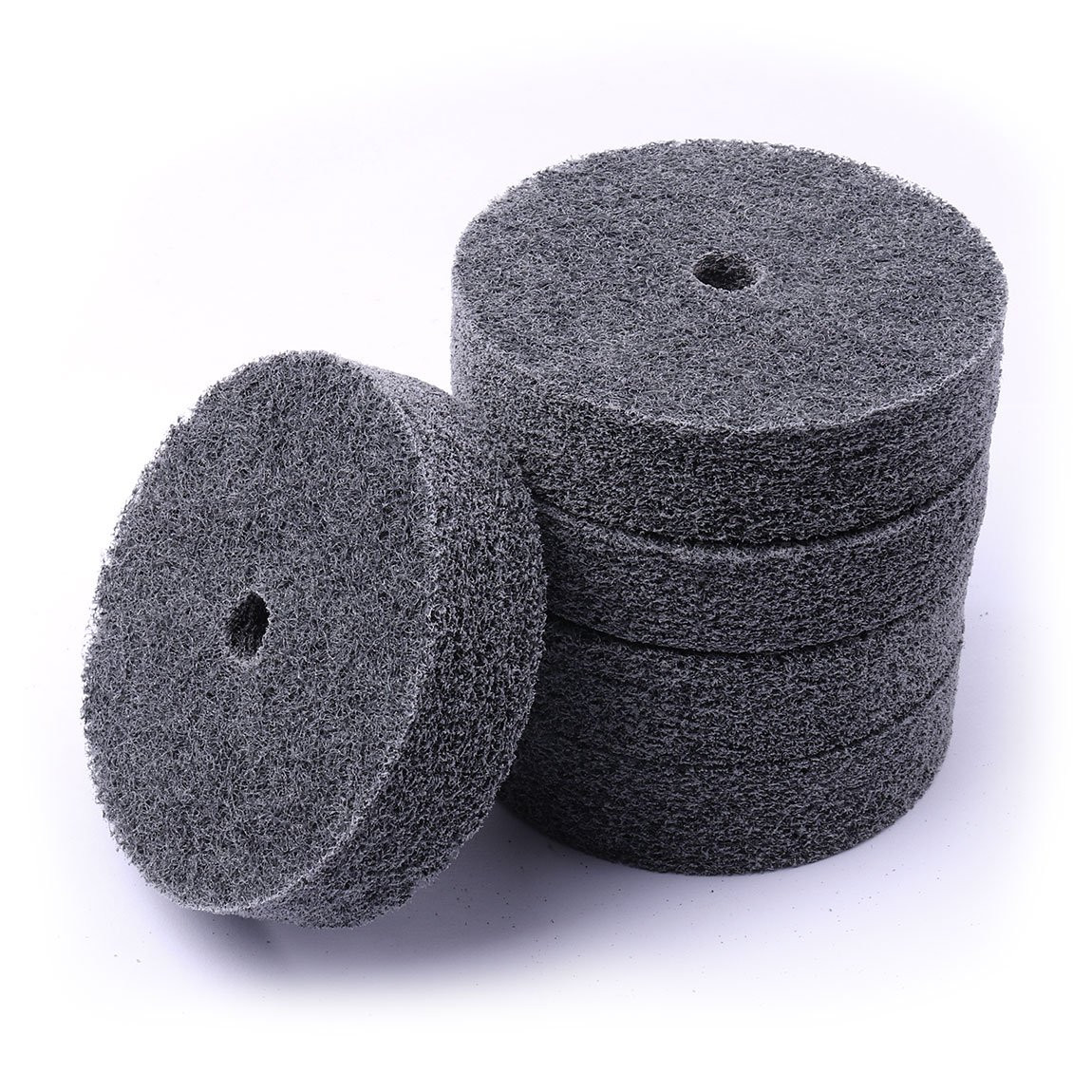 5Pcs 3 Inch Fiber Buffing Wheel, Deburring Wheels Quick Changed Replacement Buff