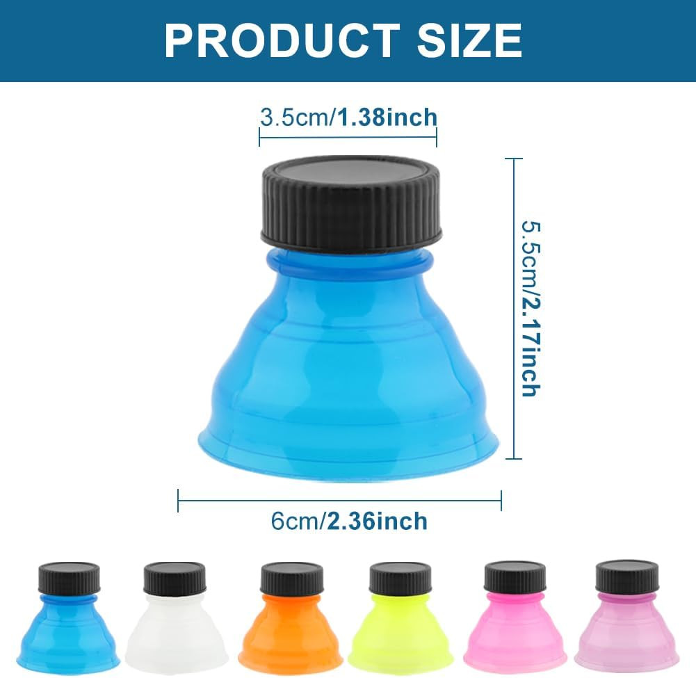 12 Pack Soda Can Lids, 6 Colors Coke Cover Spill-proof Soda Can Lid, Reusable...