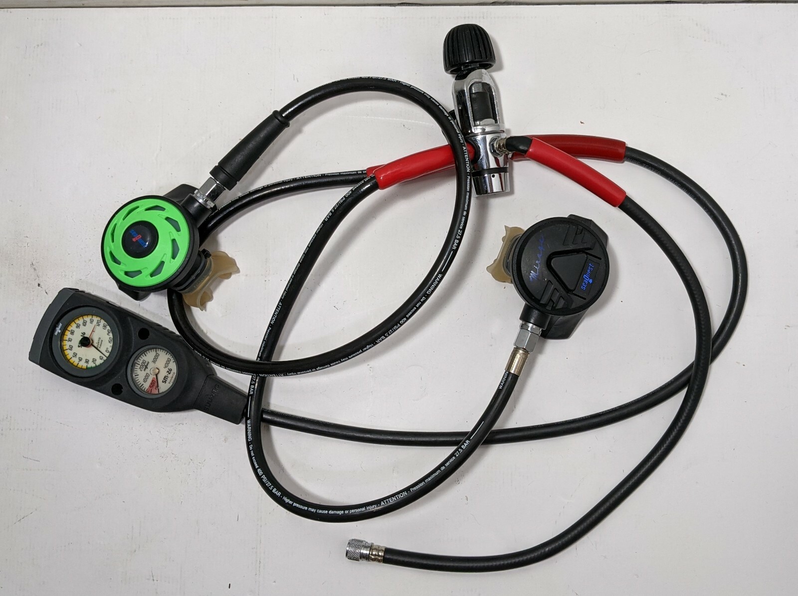 SeaQuest Mirage Scuba Dive Octopus Regulator Gauge Console Suunto SM-16 SM-26