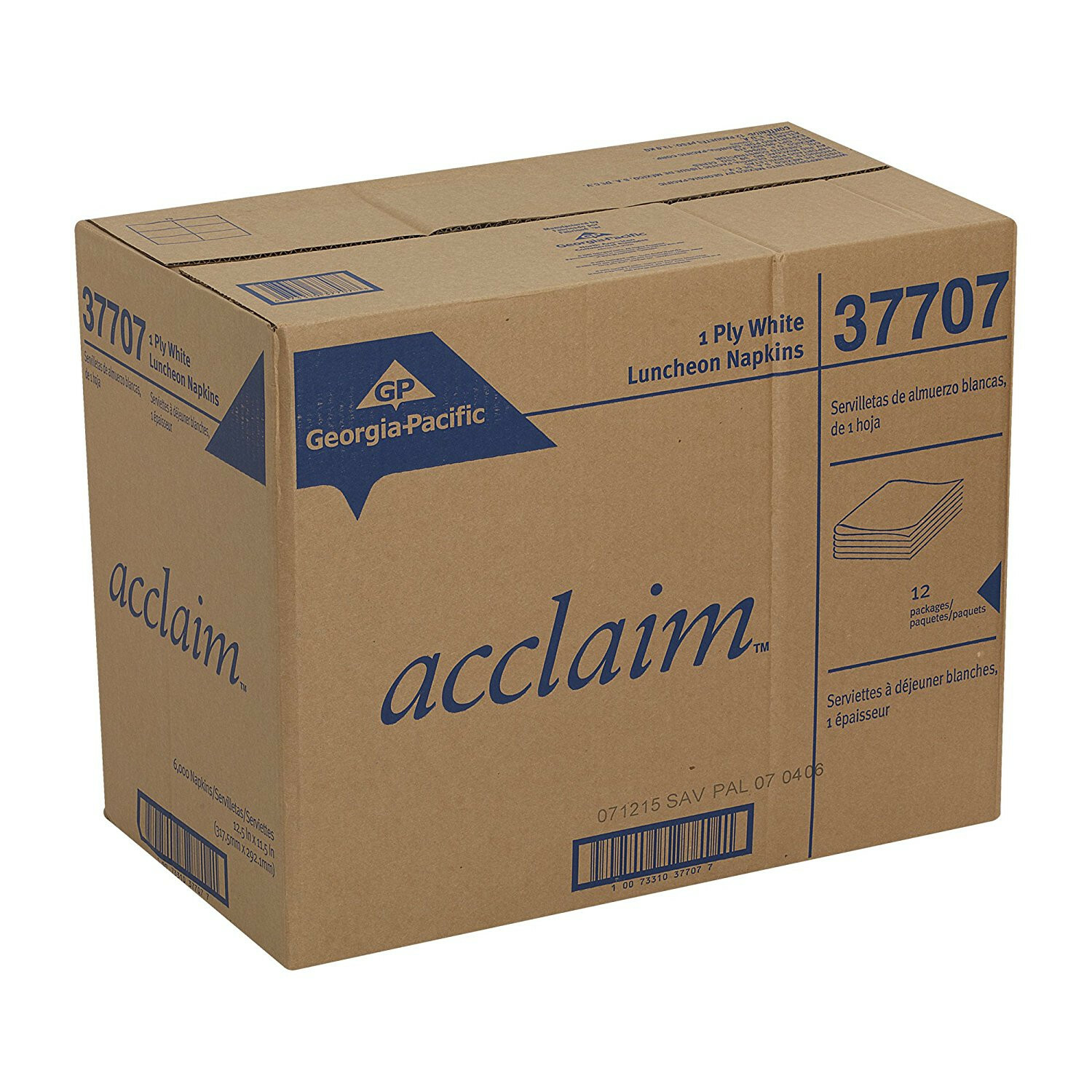 GPC 37707 Georgia Pacific Acclaim  White 1/4 Fold Lunch Napkins,6000/cs