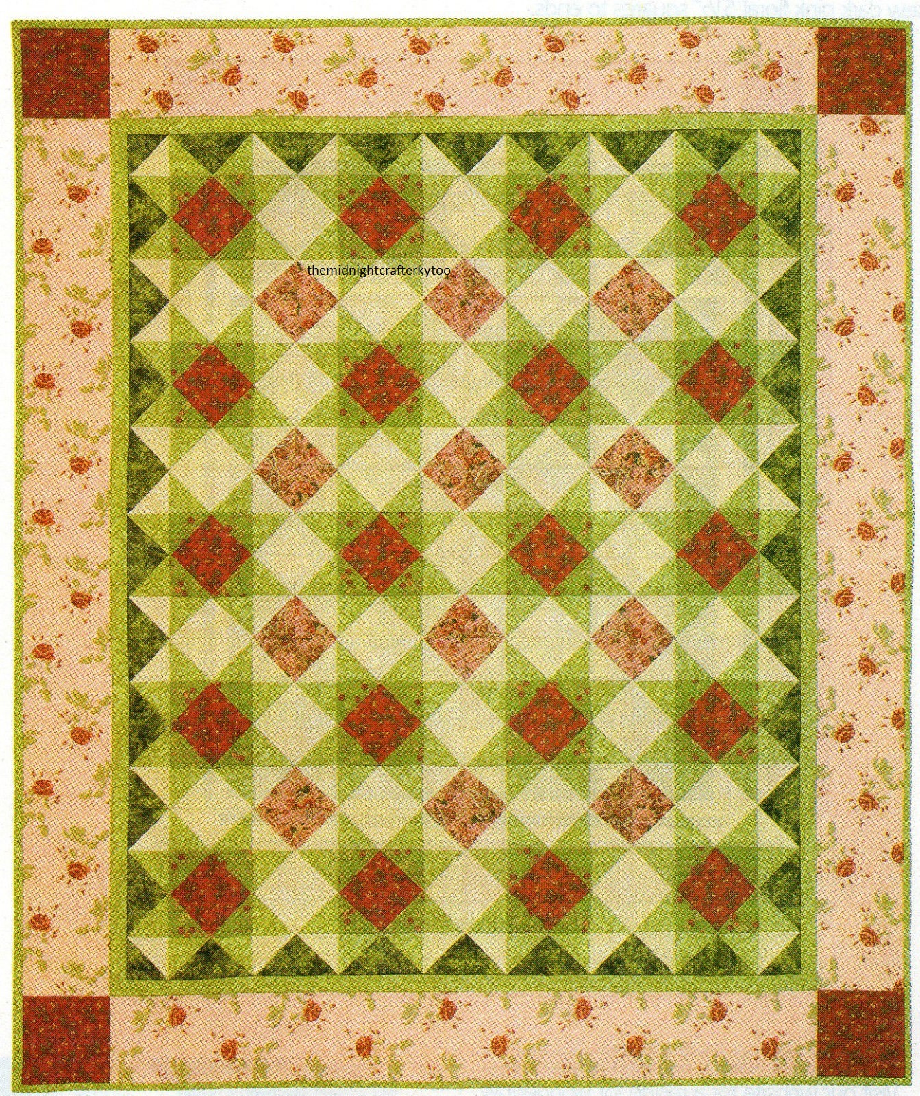 Melon Slices Quilt Pattern Pieced AW