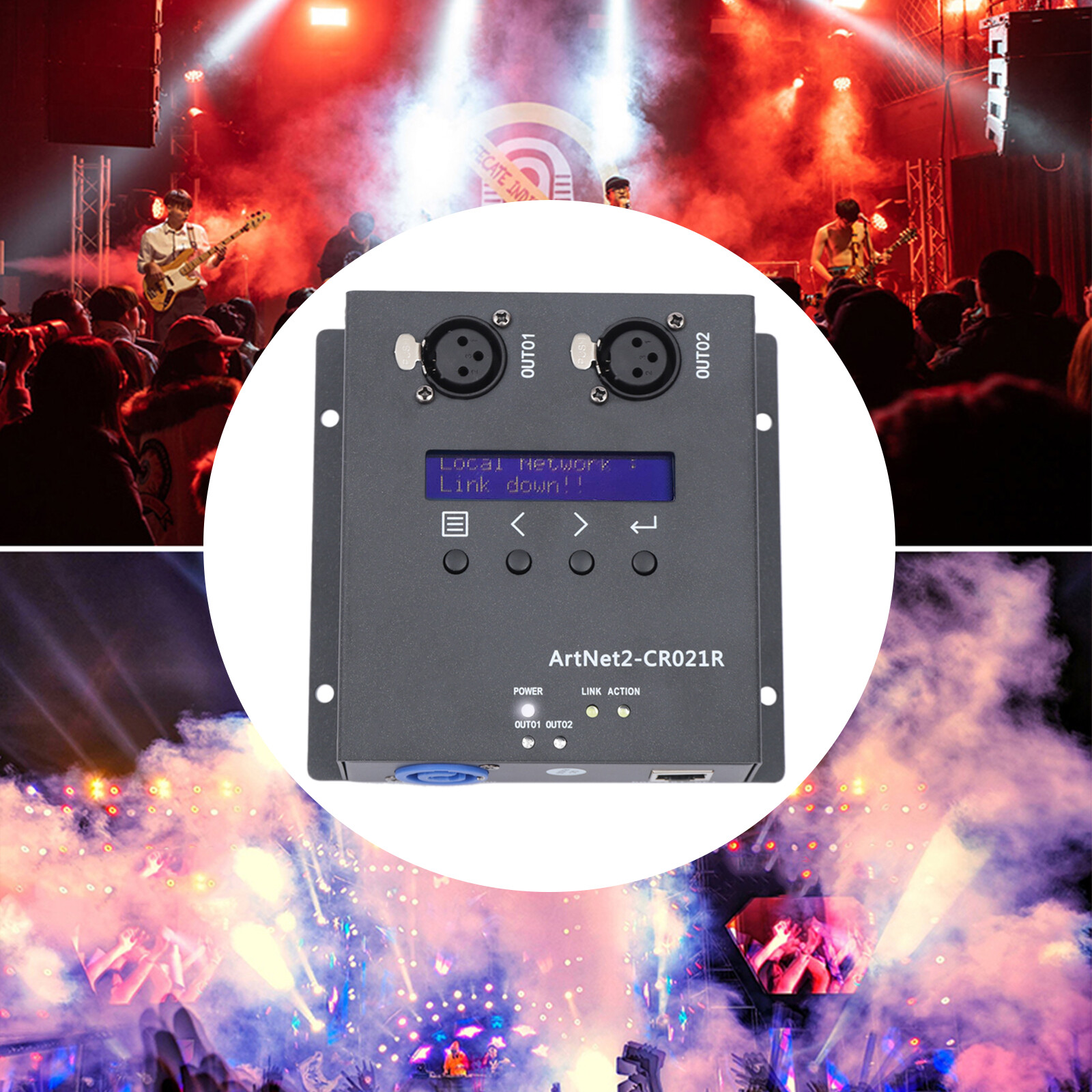 Pknight ArtNet DMX 512 Ethernet Lighting Controller Interface Easy to Install