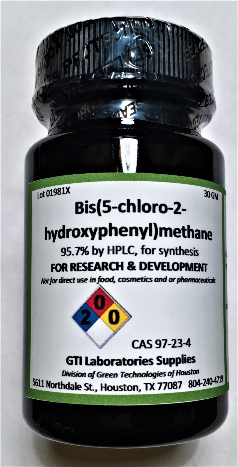 Bis(5-chloro-2-hydroxyphenyl)methane, 95.7%, for synthesis, 30g