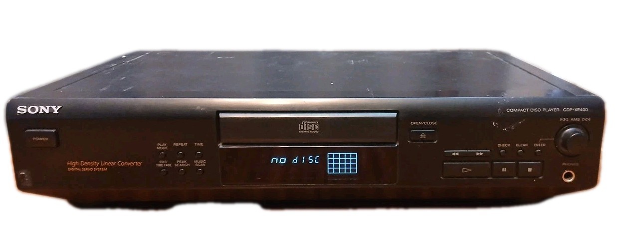 Sony CDP-XE400 Single CD Compact Disk Player Tested Works No Remote
