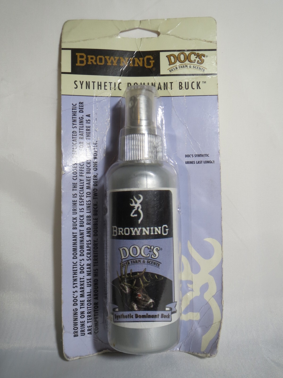 BROWNING DOC'S Synthetic Dominant Buck Urine 4 oz. Spray Bottle NOS