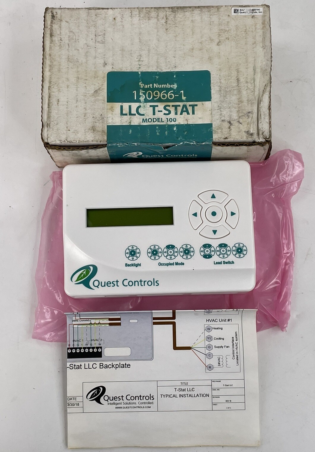 Quest Controls T-Stat Lead / Lag Controller Model 100 LLC 150966-1, Dual Control