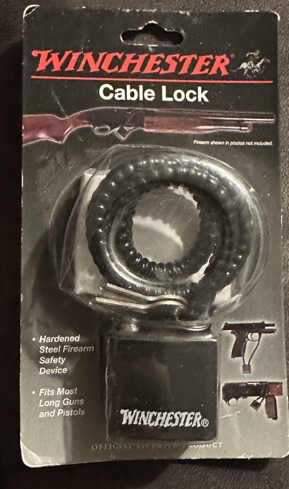 Winchester Gun Cable Lock Handgun Pistol Rifle Security Padlock #363035 - NEW