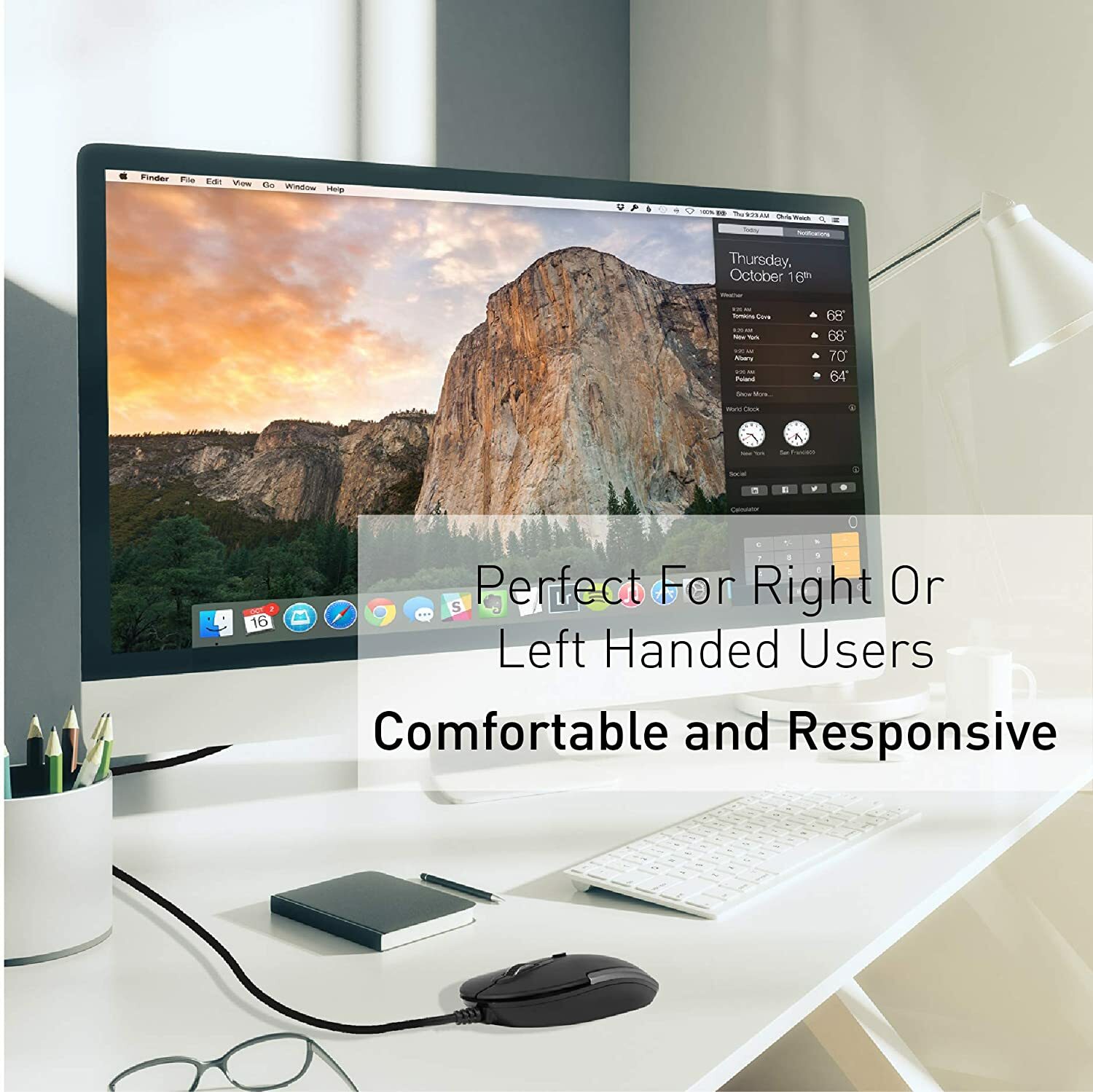 Macally USB Type C Mouse - Slim for MacBook Pro iMac PC etc