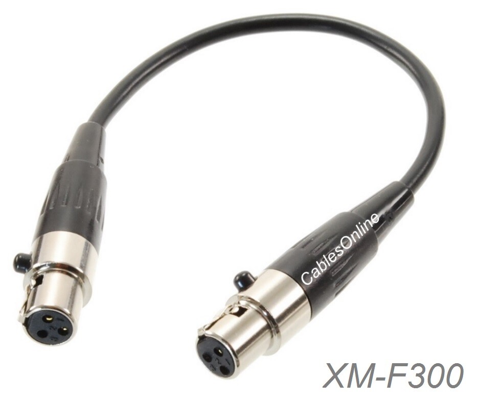 6-inch Mini XLR Female to Mini XLR Female Pro Audio Cable, CablesOnline XM-F300