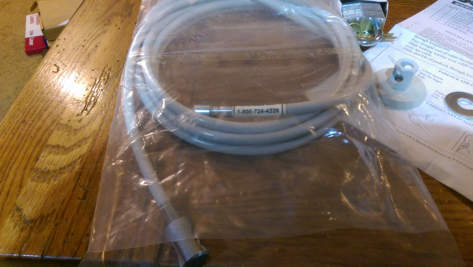 DATAMATION DELL COMPUTER SECURITY SYSTEM -- Cable & padlock NEW