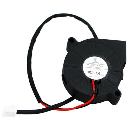Blower Fan DC 12V 2W 0.18A,Length 1.97 Inch Height 1.97 Inch 12VDC5015H12S