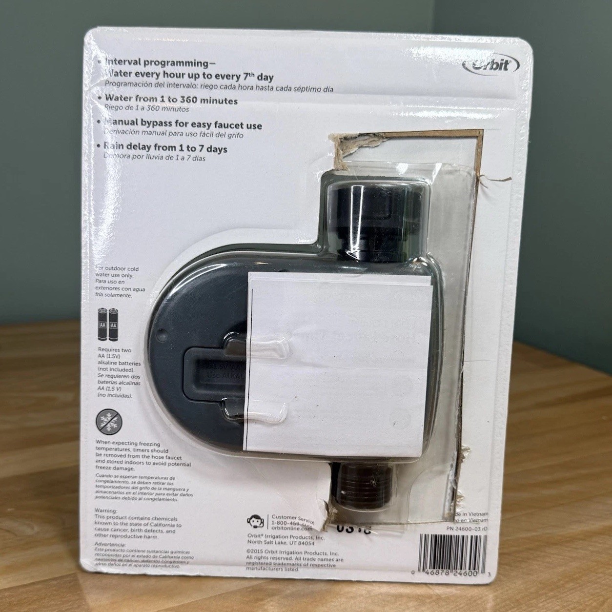 NEW Orbit 1 Dial 1 Outlet Water Timer Hose Faucet Interval Programing #24600 NIP