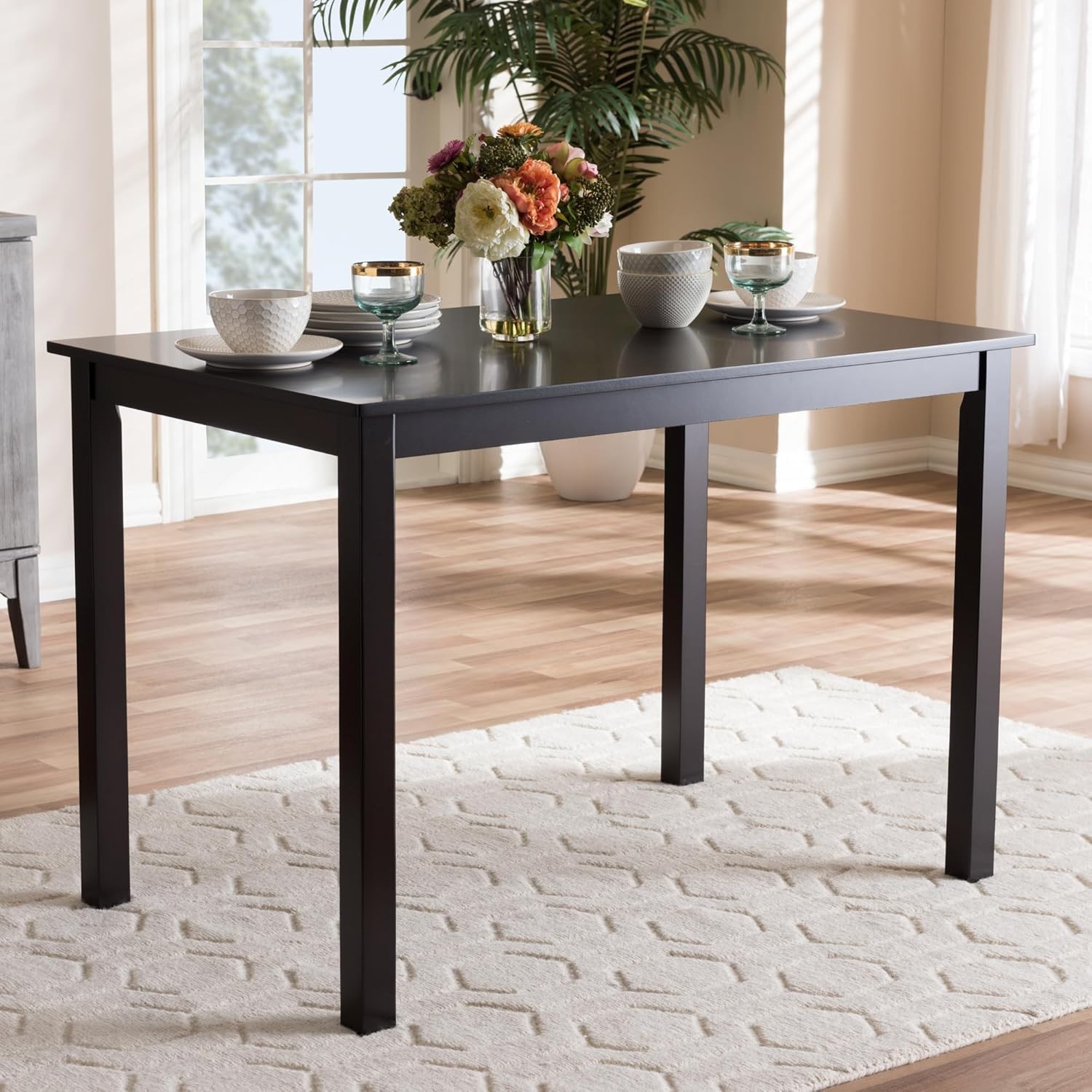 Eveline Dining Table One Size Espresso Brown