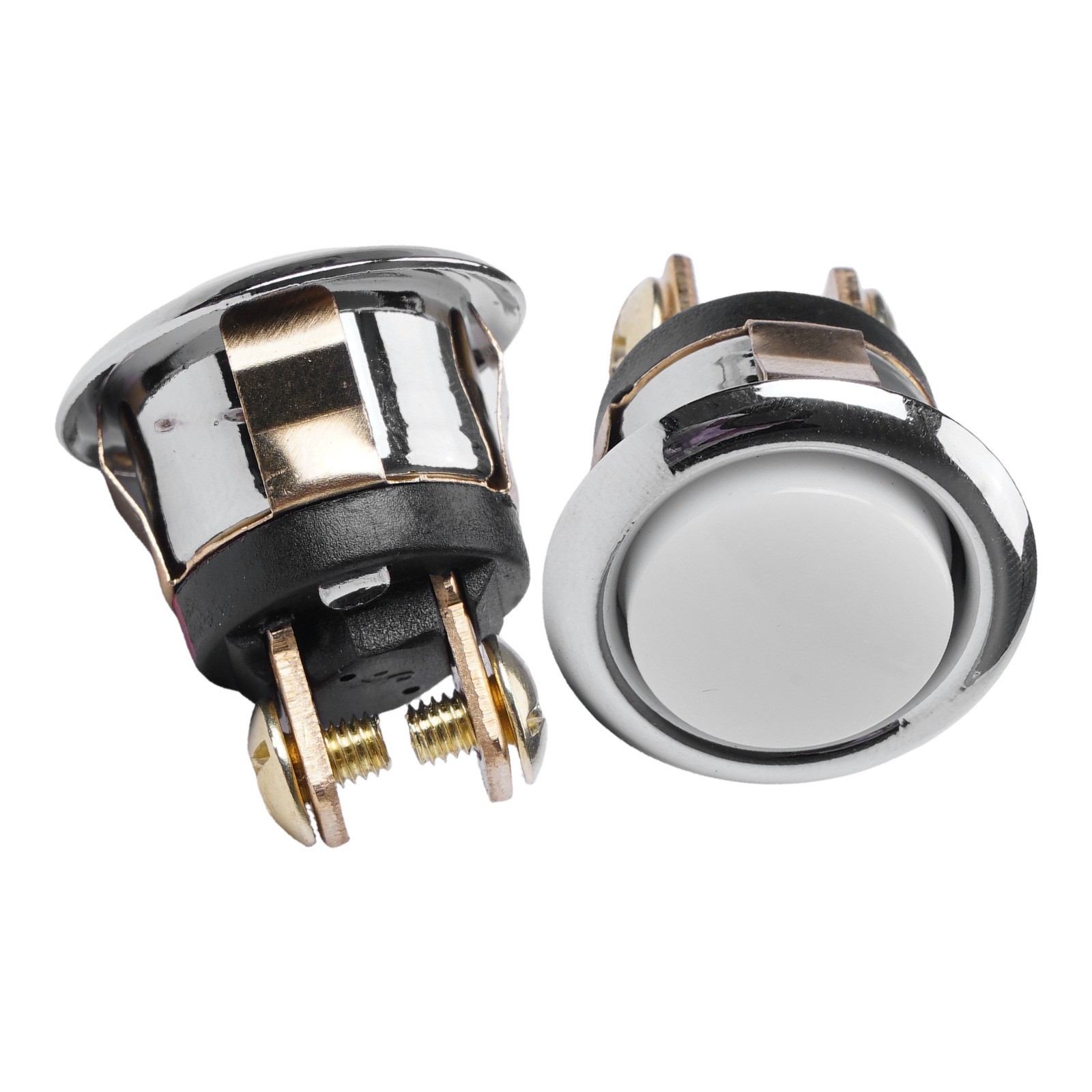 2 Pack Wired Doorbell Button with White LED Light for Easy Replacement