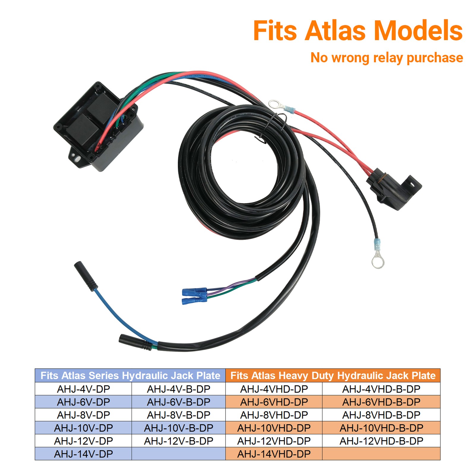 For Atlas Hydraulic Plate, Replace AHJRELAYKIT-2-DP Replacement Relay Harness