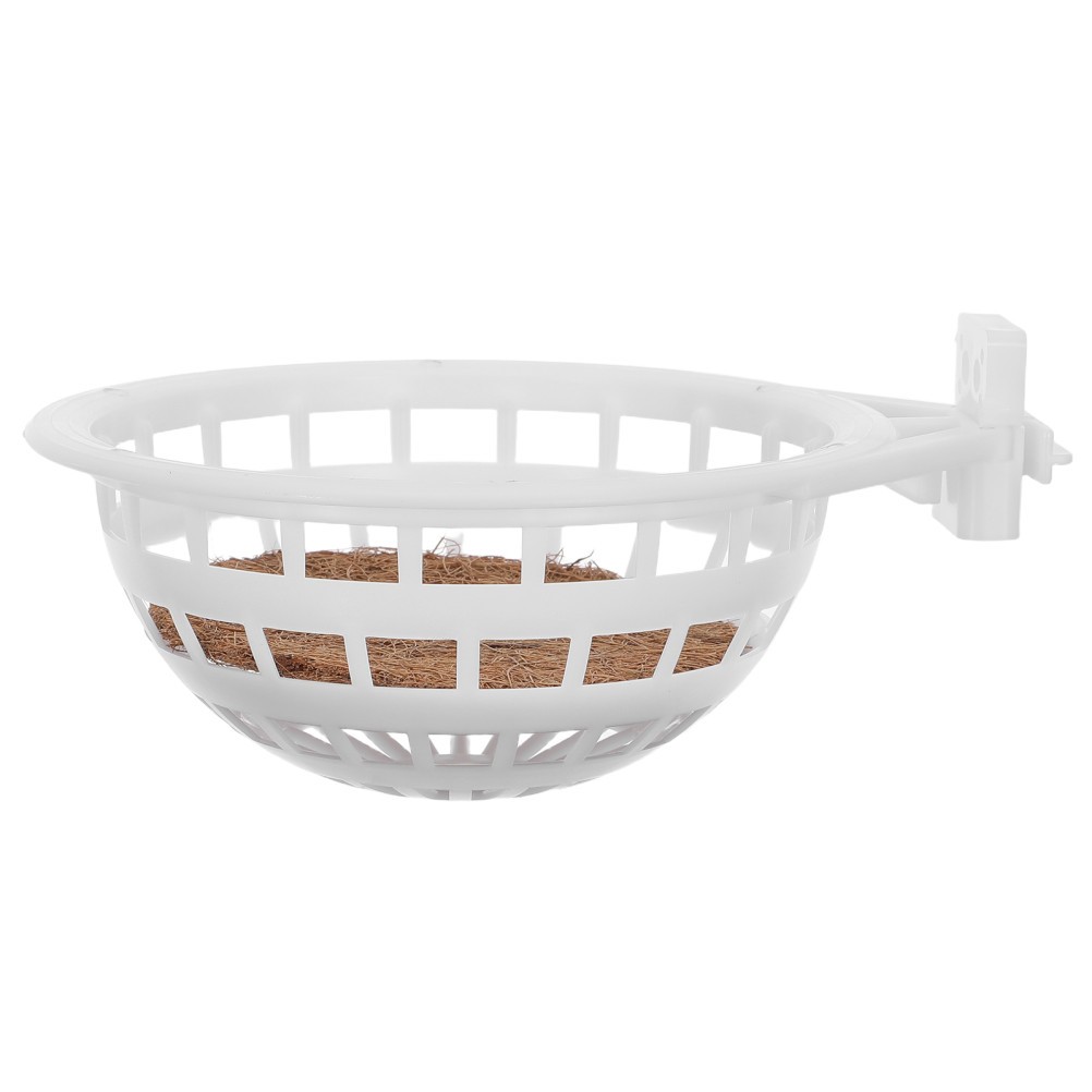 2Pcs Durable Plastic Bird Nesting Bowls White Parrot Hatching and Breeding Nests