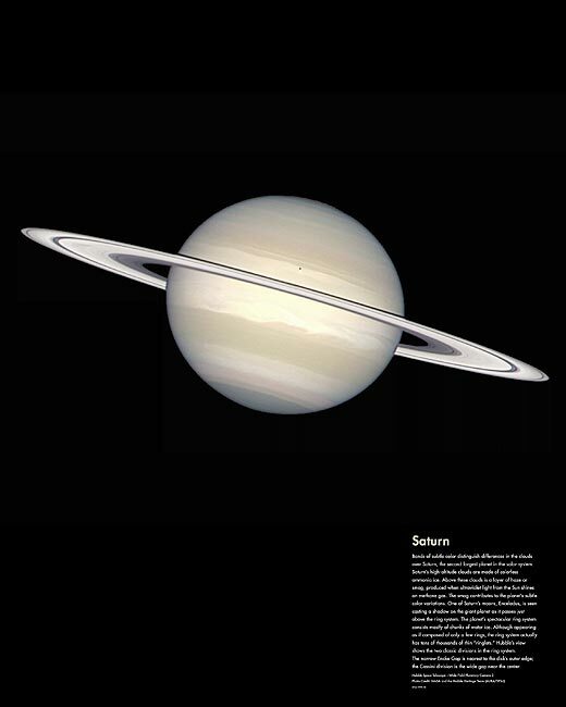 HUBBLE SPACE TELESCOPE PLANET SATURN 8x10 GLOSSY PHOTO PRINT