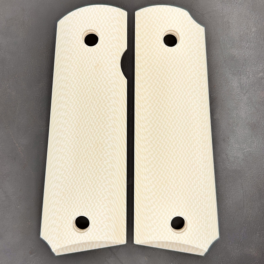1911 Imitation Ivory Full Size Smooth Grips fit Rock Island, Colt, Government US